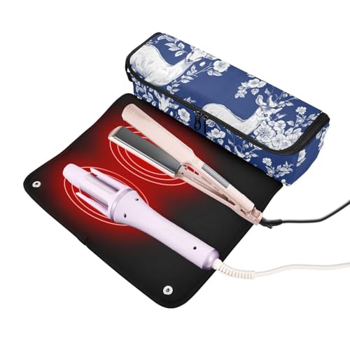Bolsa para herramientas de cabello y tapete resistente al calor miniatura 2