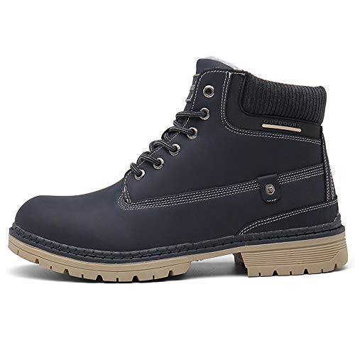 Image of TSIODFO Fashion Men Boots Winter Waterproof Outdoor Hiking Shoes Leather