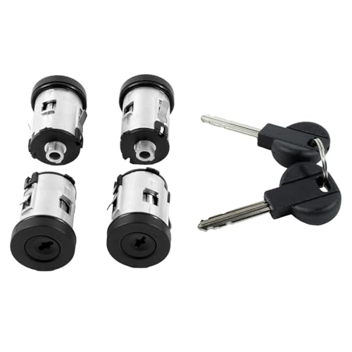 Merautop SJ Lot de 4 serrures de porte cylindriques avec 2 clés de rechange, pour Expert 806 Dispatch Xantia Synergie Accessoires de voiture Pièce # 4162.C9...