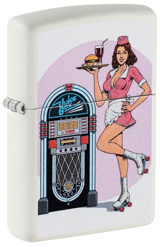 Encendedor Zippo Pin-up White Matte 46902