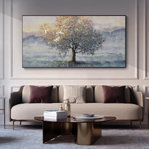Peinture abstraite arbre de fortune moderne affiche toile salon 60x120cm