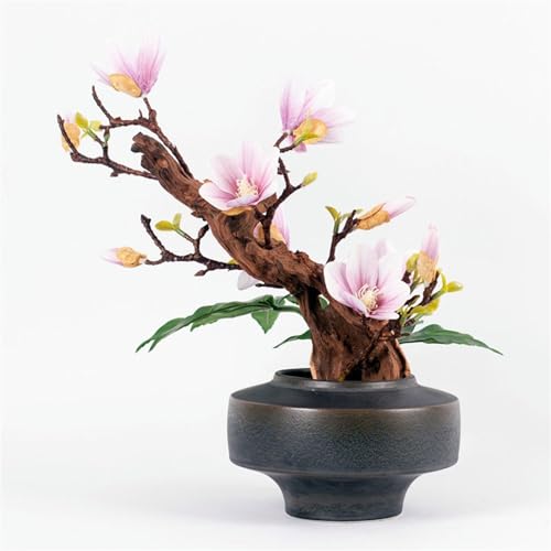 Décoration douce maison avec fausses fleurs vertes durables en pot - 7