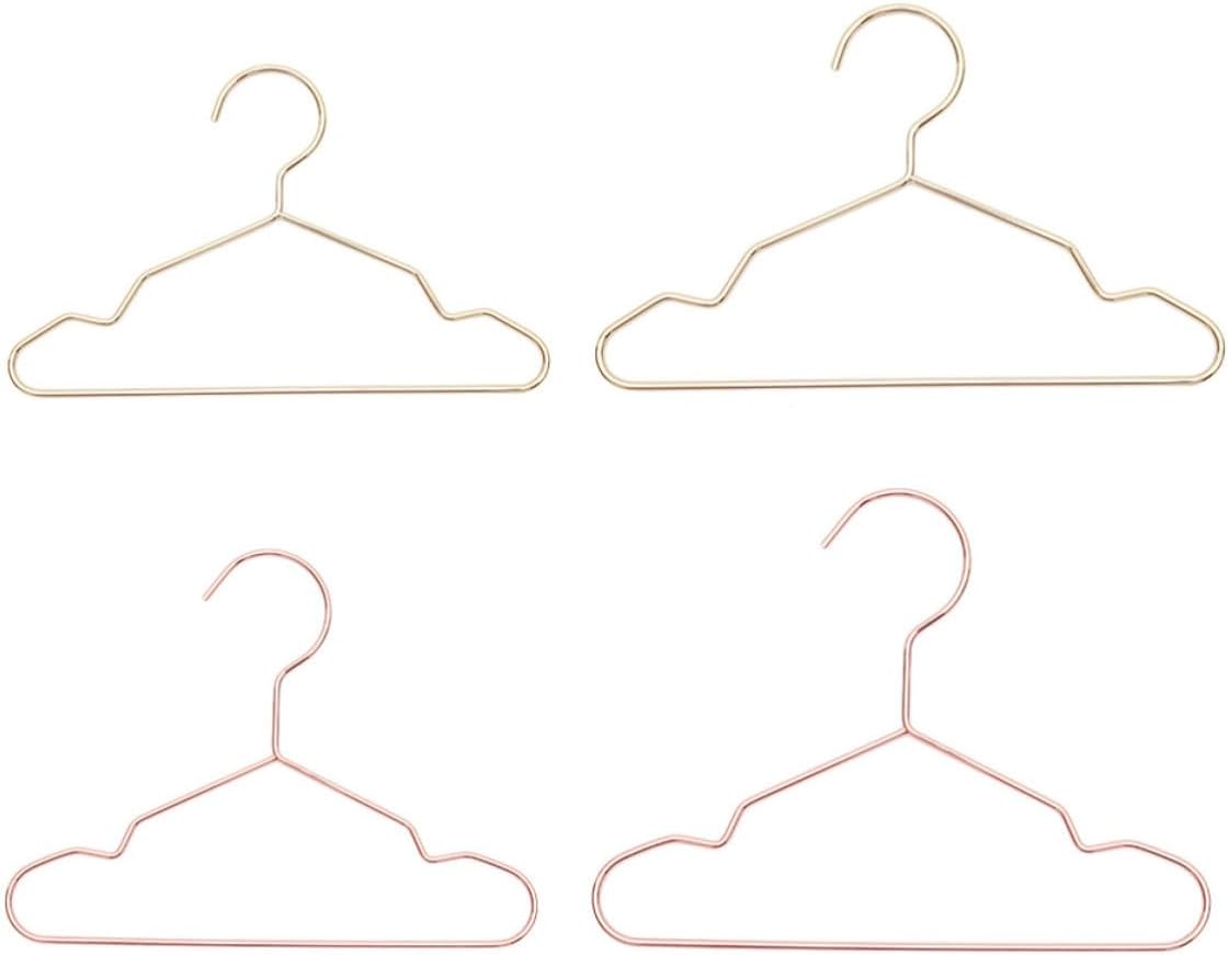 4pcs Iron Pet Clothes Hangers Lightweight Dog Clothing Holders Small Medium Sizes for Organizing Pet Clothes and Saving Closet Space Random Color