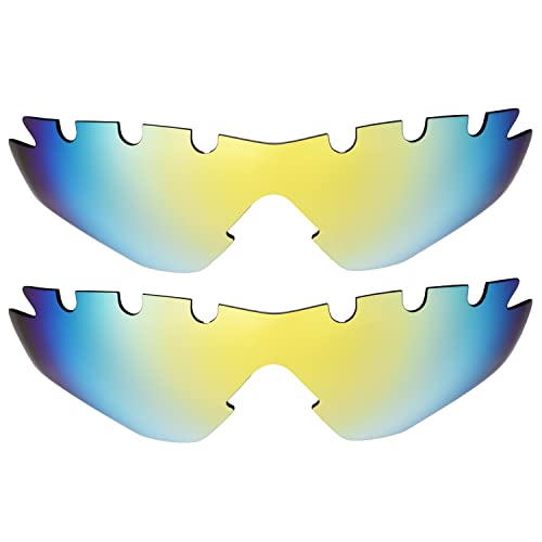 Verres polarisés Oakleys M2 ventilés Or 24 carats taille unique pour lunettes de sport