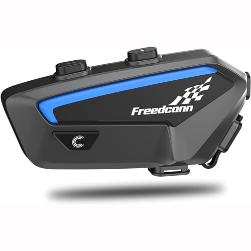 FreedConn Sistema de intercomunicador Bluetooth para Casco,FX Intercomunicador Casco Moto para 6 10 Ciclistas / Range1500m / Compartir música/Radio FM/GPS / MP4,1 Pieza