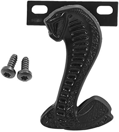 1994-2004 Mustang Left Facing Two Tone Black Cobra Grille Emblem & Bracket