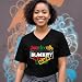 VQD Womens Juneteenth Shirt Blackity Black V-Neck T-Shirt African American Freedom Tee Tops