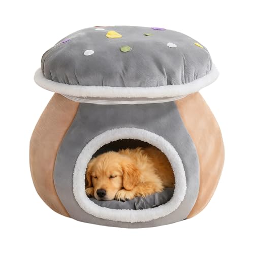Cuccia Con Copertura Gatti | Cuccia Invernale Cani Con La Forma Di Fungo - Casa Per Gatti Da Interno - Per Soggiorno Camera Da Balcone Appartamento E Abitazione