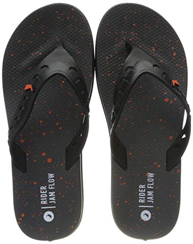Rider Jam Flow Thong Ad, Chanclas para Hombre, (Black/Dark Grey/Orange 9088), 39/40 EU