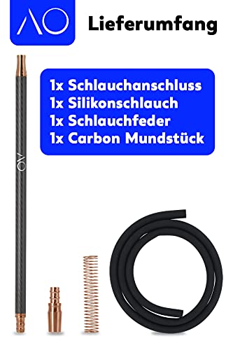AO® Carbon Schlauchset Matt Schwarz | Carbon High Tech: Ultra leicht und bruchsicher! (Rose Gold) – Bild 3