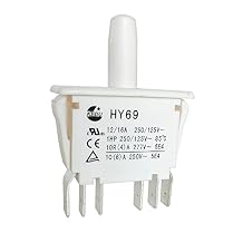HY69 Industrial Push Button Switch for Electrical Appliances 6.3 Tab 125/250V