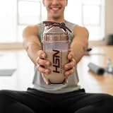 HSN Shaker Rocket We Are Nutrition! Bez BPA, 500 ml, brązowy, kubek do mieszania z kulką do mieszania, hermetyczny zamknięcie i korek zapobiegający wyciekom, bez zapachu, łatwe czyszczenie