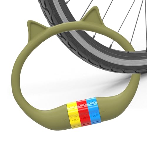 Candado de combinación para bicicletas | Candado de silicona para bicicleta con funda, candado de silicona con protección antirrobo para scooter, motocicleta, desplazamiento, caravana, puerta, terraza