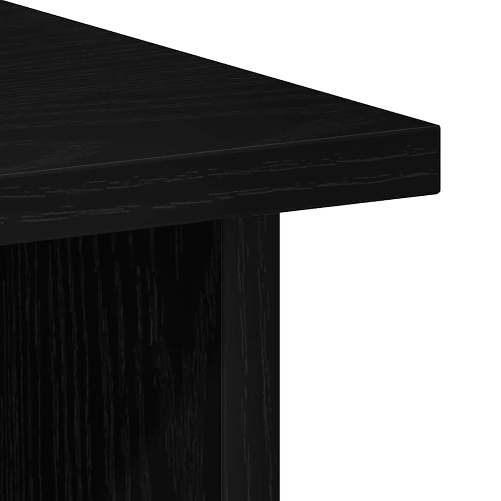 Scrivania per PC 90x50x74 cm Tavolo da Studio Rovere Nero | Tavolo compatto salvaspazio per camera da letto e ufficio con ampio ripiano in legno ingegnerizzato facile da pulire