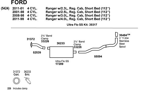Image of Walker 36233 Exhaust Bracket for Ford Ranger