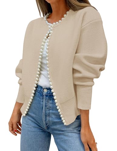 ZESICA Women's Open Front Cardigan Sweater 2026 Spring Casual Knitted