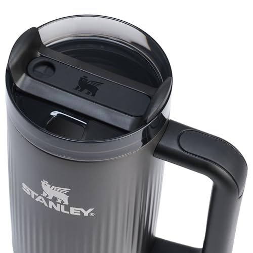 Image of STANLEY Quencher H2.0 Tumbler with Handle and Straw 30 oz | Flowstate 3-Position Lid | Cup Holder Compatible for Travel | Insulated Stainless Steel Cup | BPA-Free | Fluted Black