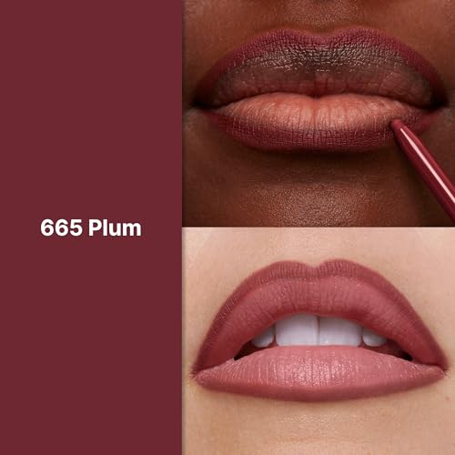 Image of Revlon Colorstay Lip Liner Makeup with Built-in-Sharpener, Longwear Rich Colors, Smooth Application, 665 Plum