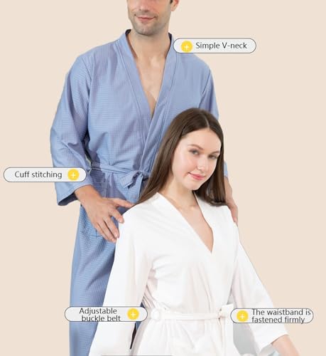 Bata de baño unisex suave para momentos de paz y descanso absoluto 7
