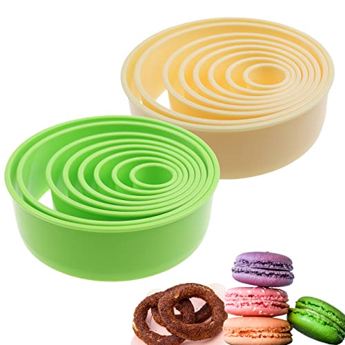 16 Pcs Plastic Round Cookie Cutter For Baking Set Bistcuit Cookie Cutters Circle Pastry Cutters Round Donut Ring Molds For Baking For Pastries Doughs Doughnuts #TOP29
