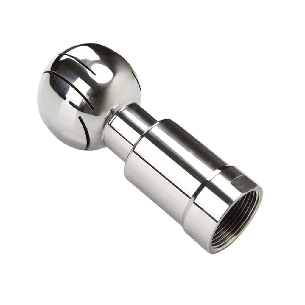 304 Stainless Steel Rotating Spray Ball for Tank Cleaning - 360 Degree Coverage, BSP Female Thread(1In)