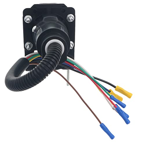 Anto 7 Wire To 7 Way Rv Trailer Light Custom Plug Wire Harness Electrical Quick Converter Adapter With Mounting Bracket #TOP2