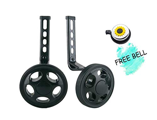 MOSHAY Training Wheels for Children's Bicycle stabiliser(for 14 16 18 20 inch Bike) (Black)
