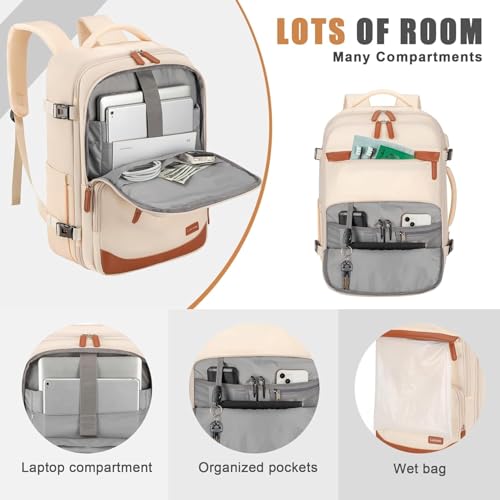 Image of 50L Travel Backpack, Flight Approved Carry On Laptop Backpack