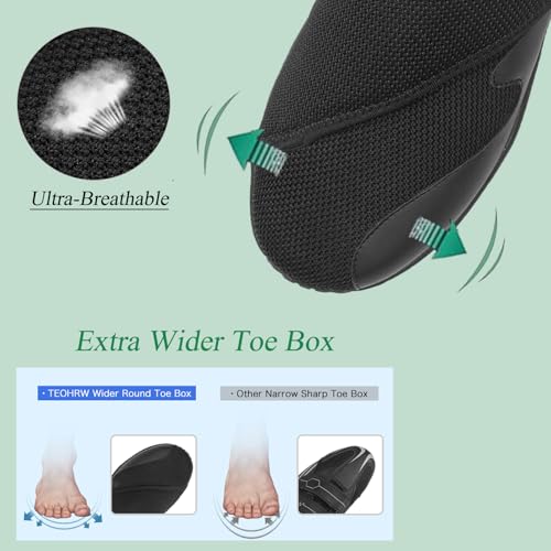 Men Diabetic Shoes Wide Width Shoes with Adjustable Closure for Swollen Feet Non-Slip Air Cushion Bottom Sneakers4