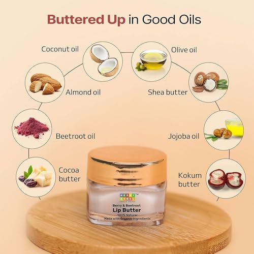 Image of Baby Lip Balm - Nourishing Berry & Beetroot Lip Butter for Kids with SPF+| Enriched with Ghee, Almond Oil and Cocoa Butter - 10g(Pack of 3)