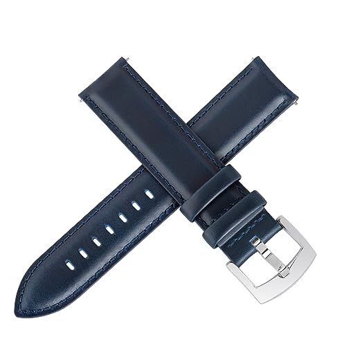Image of OTTOODY Leather Watch Bands Quick Release, Elegant Top Grain Leather Watch Straps for Men & Women, Choice of Color & Width - 18mm, 19mm, 20mm, 21mm or 22mm Wristbands Bracelet for Watch & Smartwatch