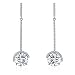 SBLING Platinum-Plated Drop Earrings Made with Swarovski Crystals (9 cttw)