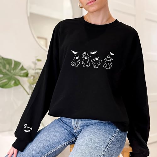 GodLover Custom Embroidered Sweatshirt - Skeleton Hoodie, Spooky Shirts Women, Gifts for Women, Halloween, Christmas4