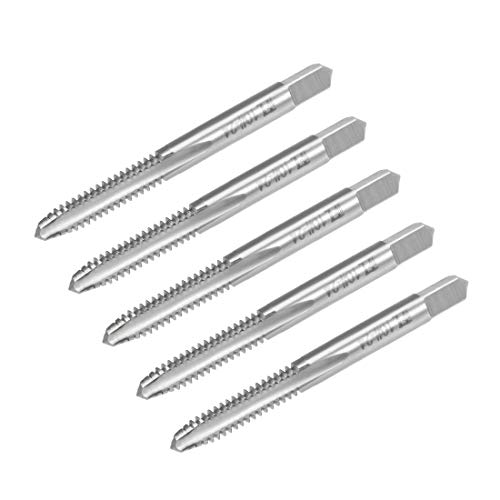 uxcell Machine Tap 10-24 UNC Thread Pitch 2B Class 3 Flutes High Speed Steel 5pcs
