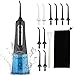 Produktbild Munddusche Kabellos, MANLI Munddusche zahnreiniger IPX7 Wasserdichte Elektrische Oral Irrigator Tragbar mit DIY Modi, Oral Irrigator 4 modi Wasser Flosser mit 10 Water Jet Tips für Zuhause Reise
