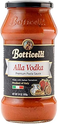 Alla Vodka Premium Pasta Sauce by Botticelli, 24oz - No Added Sugar - Keto Friendly - Gluten Free - Product of Italy