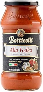 Alla Vodka Premium Pasta Sauce by Botticelli, 24oz - No Added Sugar - Keto Friendly - Gluten Free - Product of Italy