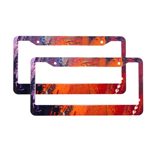 Painted Abstract Background 6.3 X 12.3 Inch Aluminum License Plate