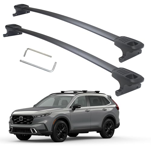 Autekcomma Heavy Duty Roof Rack Crossbars Compatible for Honda CRV 2023-2025(Equipped Factory Flushed Side Rails) Anti-Corrosion,Full Aluminum Die-Casting Black Matte with Max 260LB Loading Weight