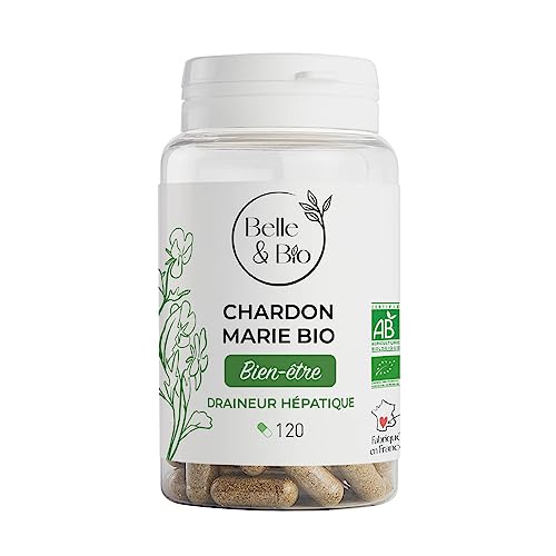 DIGESTION - Chardon Marie Bio - DETOX FOIE - Certifié Ecocert - Pilulier 120 Gélules - Fabriqué en FRANCE