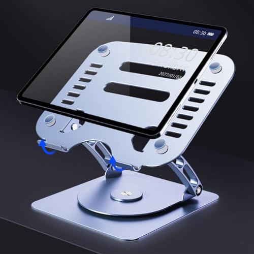 Support ordinateur portable rotatif 360 en aluminium argenté relevable - 3