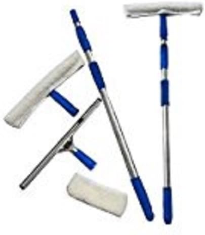 MD MUZ Telescopic Window Cleaning Washing Kit Washer Wash Pole Large Cleaner Squeegees