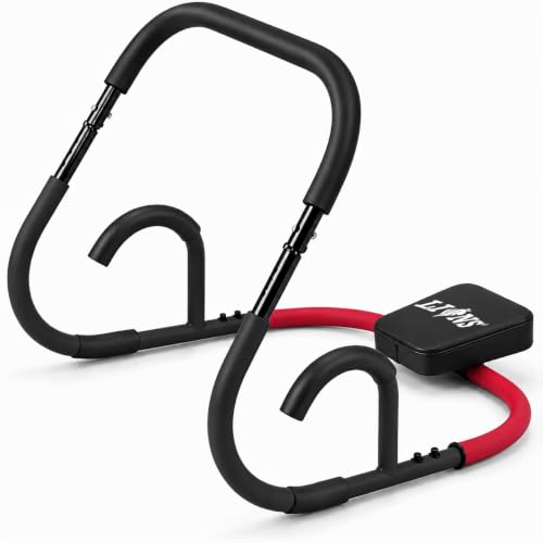 Lions Abdominal Abs Cruncher Excercise Roller Ultimate Ab Crunch Machine Pro Toner Muscles Home Gym Tummy Abs Workout Equipment for Men Women (Red)