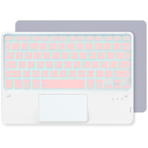 CACOE Teclado Bluetooth con Touchpad, [Teclado Español] Inalámbrico Bluetooth con 7 Colores...