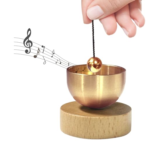 HIQE-FL Mini Klangschale,3 Stück Tibetisches Klangschalen Set,Klangschalen Set Klein,Meditationsklangschale,Meditations Klangschale für Yoga,Stress Reduzieren und Entspannen(E)