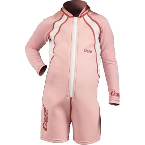 Cressi Kids Long Sleeve Swimsuit Kinder Unisex Shorty Neoprenanzug Ultra Stretch, Rosa, S (2 Jahre)