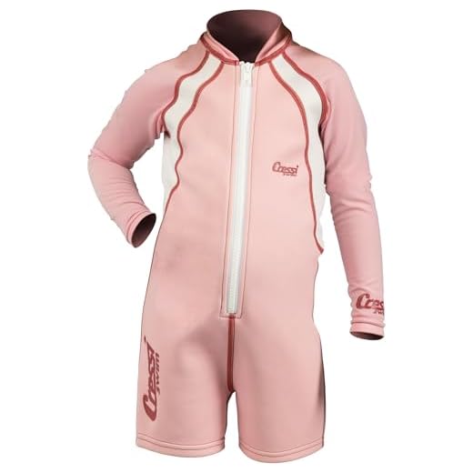 Cressi Kids Long Sleeve Swimsuit Kinder Unisex Shorty Neoprenanzug Ultra Stretch, Rosa, S (2 Jahre)