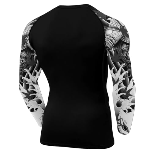 Samurai Ranked Rash Guard Men’s Long Sleeve Compression Shirt Designed for BJJ MMA, and All Combat Sports3