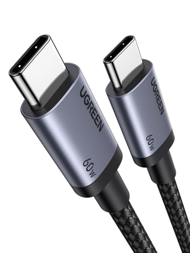UGREEN 60W USB C auf USB C Kabel PD 3.0 USB C Ladekabe kompatibel mit iPhone 16 Pro Max, iPhone 15, Galaxy S24, A70, A25, MacBook M4, iPad Pro 12.9 usw.(1M)