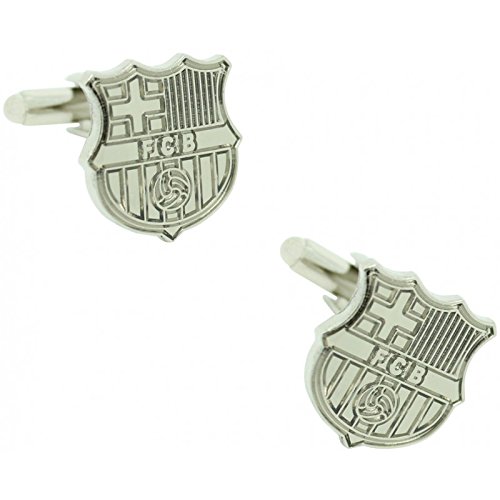 MasGemelos - Boutons de manchette en argent FC Barcelone.
